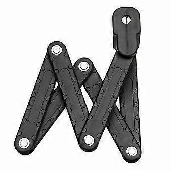 Universal Folding Lock Aço Bike Lock Cabo de Segurança Lock Anti-Theft Combinação Ferramenta de Equitação para MTB Road Bike (Preto)
