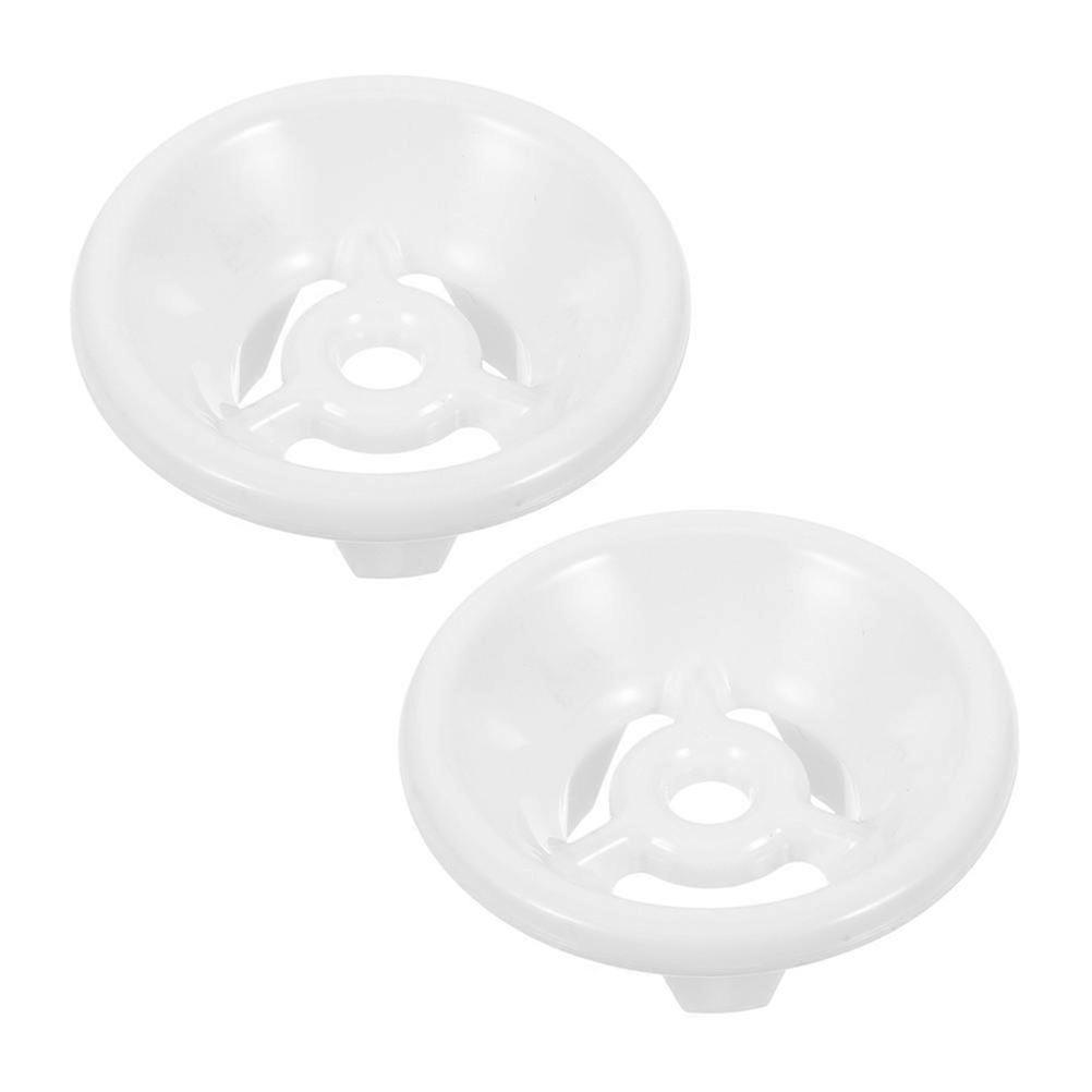 White ABS Urinal Stopper Cap compatible with Odor Prevention 2Pcs