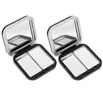 Juego de 2 cajas vacías para guardar paletas de maquillaje y sombras de ojos.