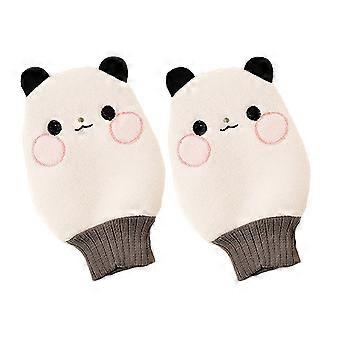 Back Scrubber Bathing Gloves for Shower Towel 2Pcs in Assorted Color