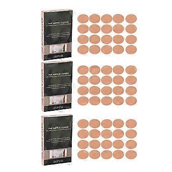 60pcs Self Adhesive Nipple Covers Ultra Thin Breathable Non Woven Chest Stickers for Women Lift and Support T Shirts Swimwear Wedding Dresses