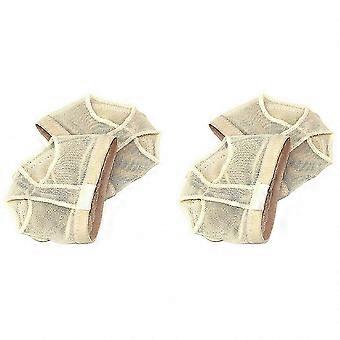 Split Toe Grips 2 Pack Stretchy Ballet Jazz Dance Footwear Seamless Non Slip Nylon Elastic Mesh S for Women Training Stage Performance