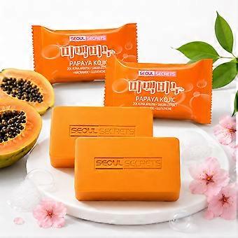 Hydrating Glow Kojic Papaya Reinigungsseife mit Glutathion und Niacinamid, sanfte Entfernung abgestorbener Hautschüppchen, verbessert fahle Haut für einen ebenmäßigen, glatten Teint