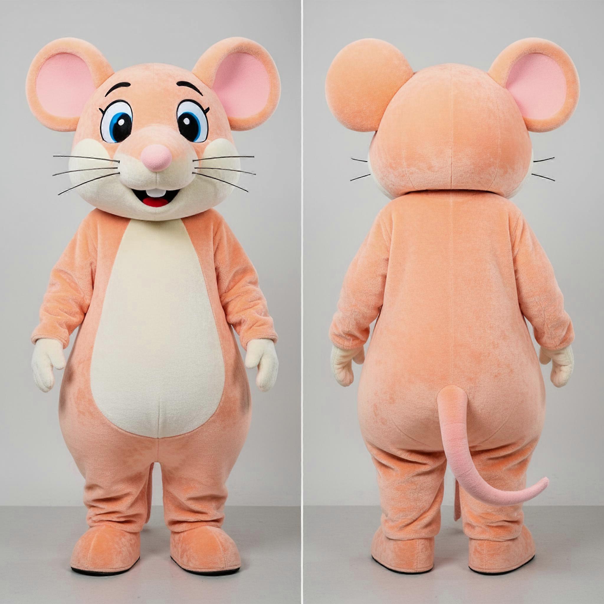 MASTICOT Peach Velvety Rat Mascot