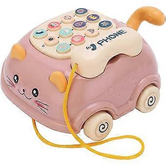 Handyspielzeug für Kinder, Handyspielzeug für Kinder, niedliches Handyspielzeug, 16 verschiedene Funktionen für Kinder Simulation Katzentelefon Auto
