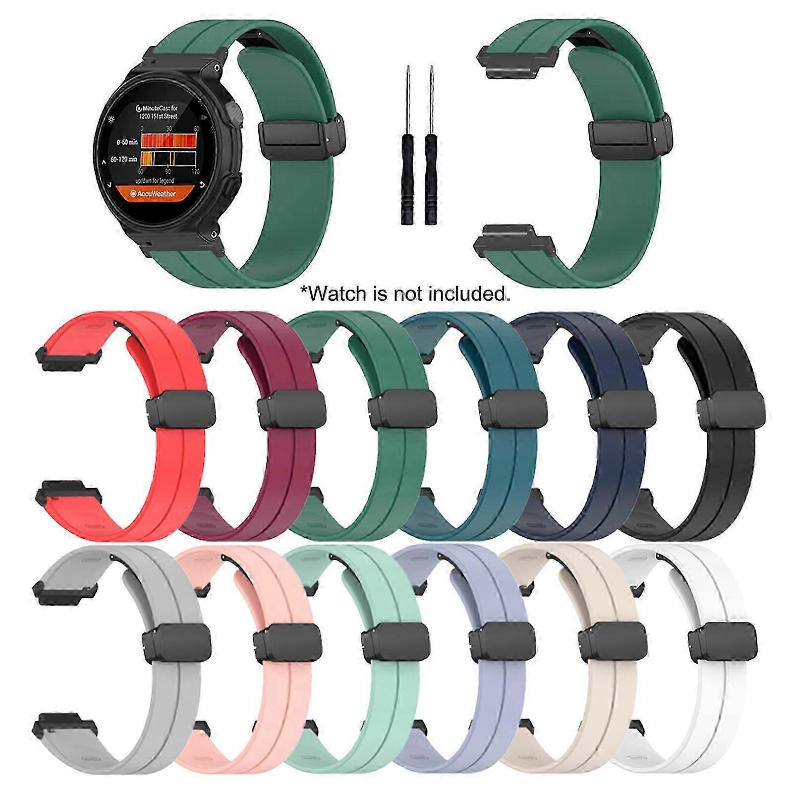 Magnetic folding buckle silicone strap