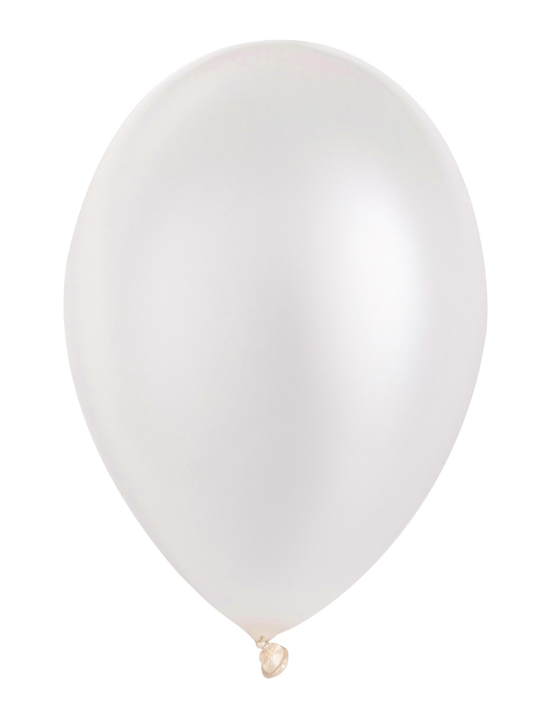 50 metallic ivory balloons 30 cm