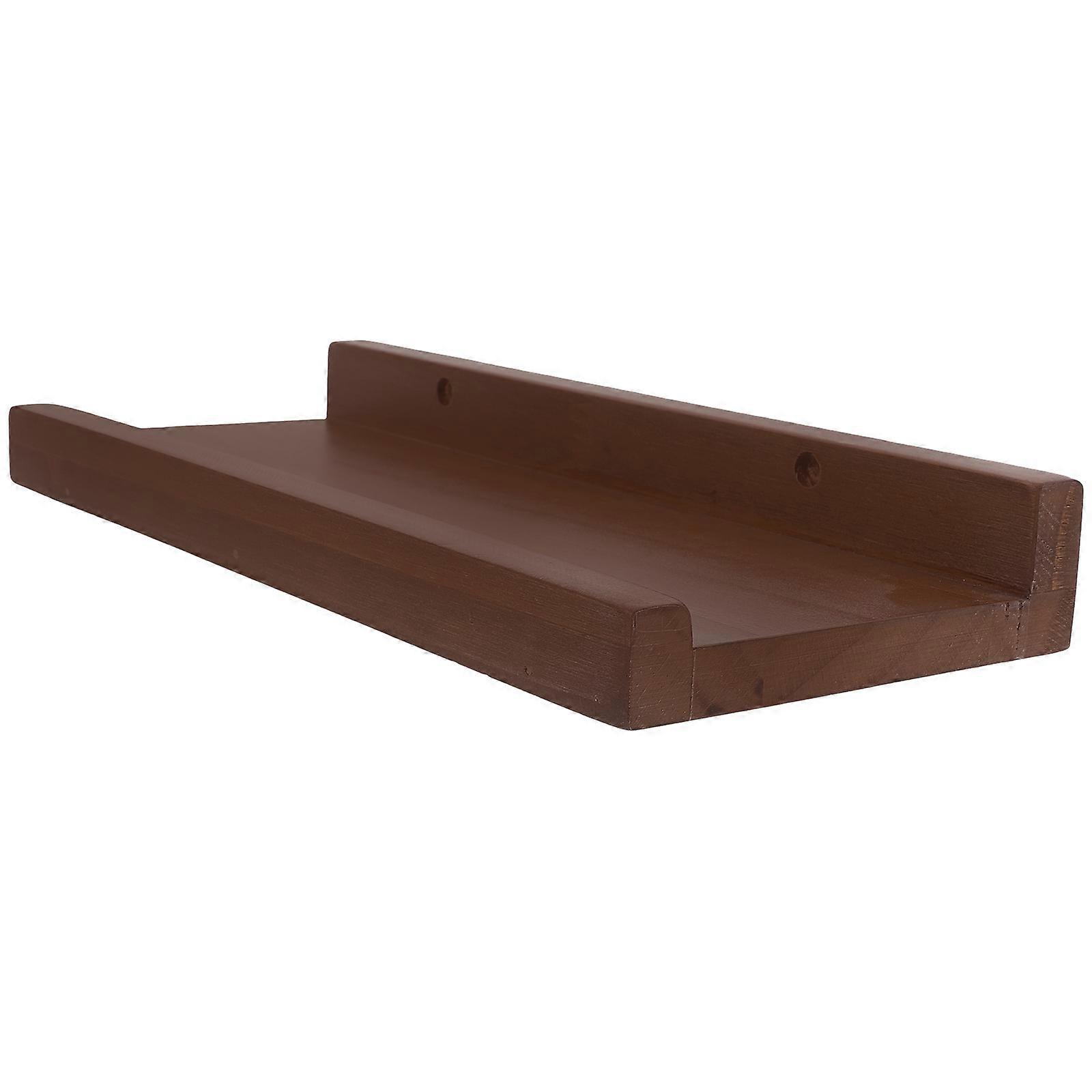 Rustic Style Floating Shelf for Storage Brown Wall Shelf