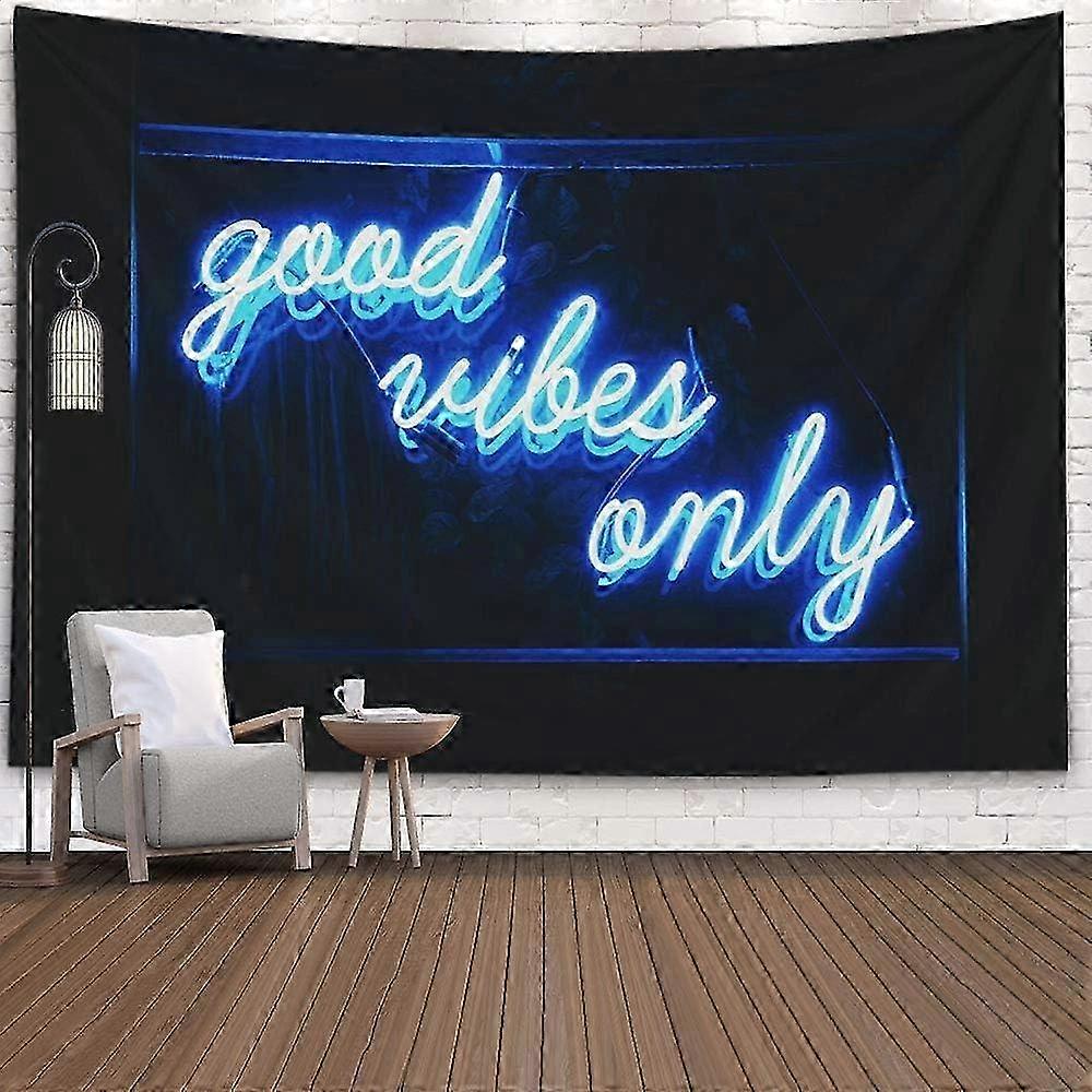 Neon Quote Tapestry Vibrant Polyester