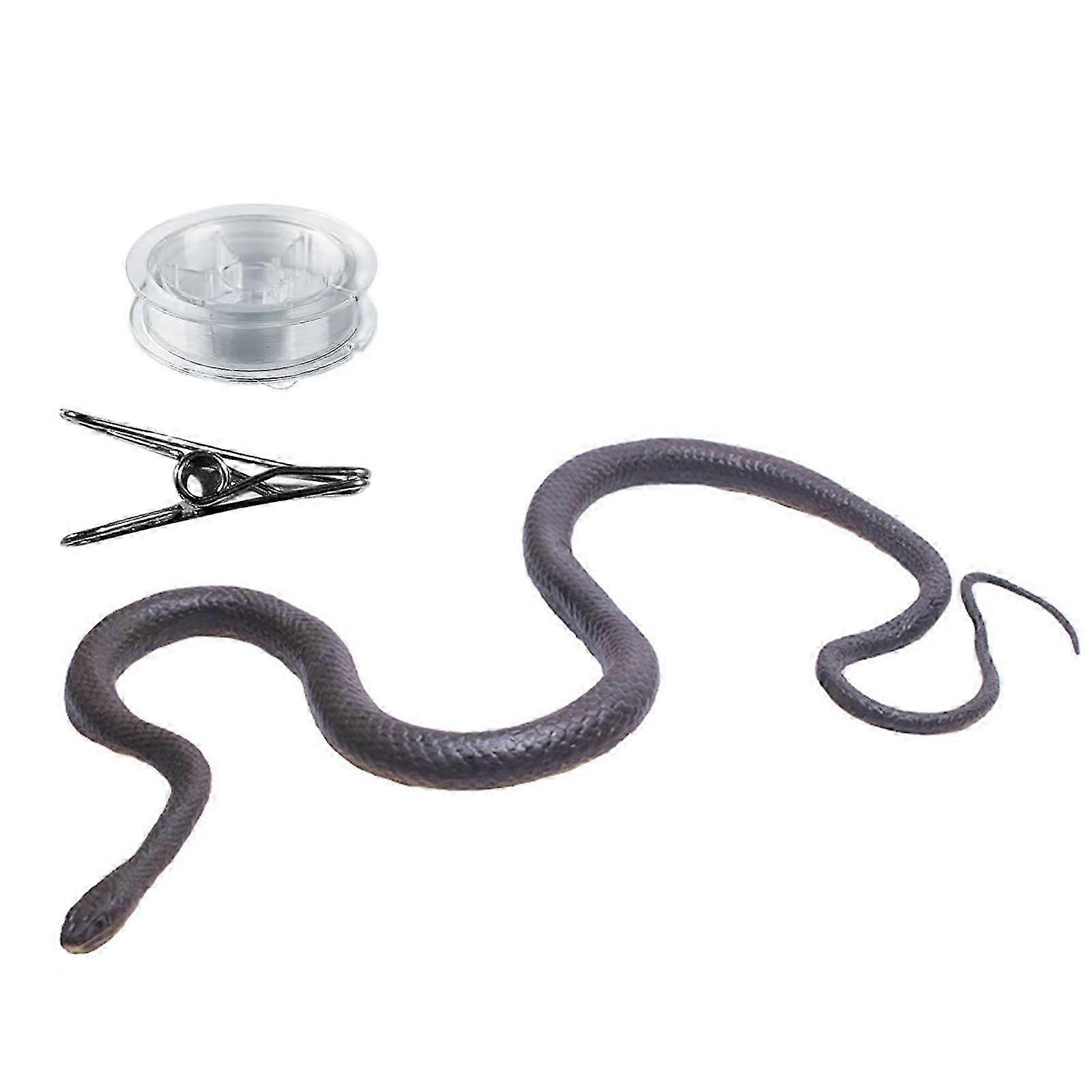 Black 1.2m Realistic Prank Snake