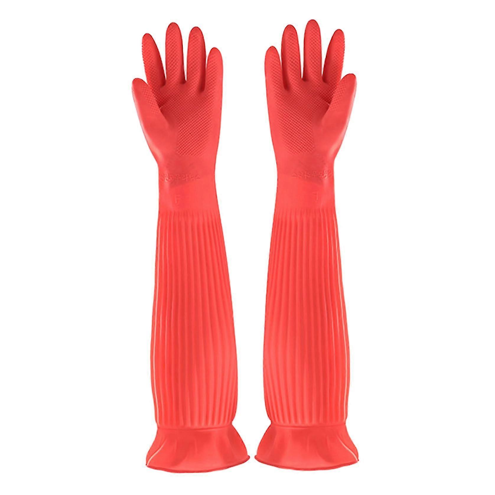 Long Waterproof Rubber Dishwashing Gloves