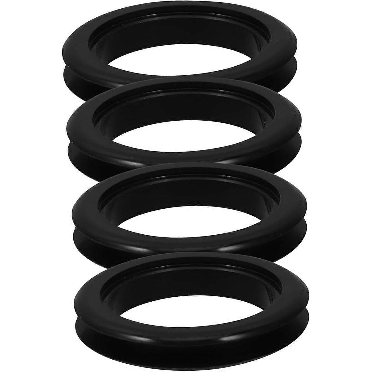 Outdoor Umbrella Hole Ring 4pcs Silicone Black Table Insert