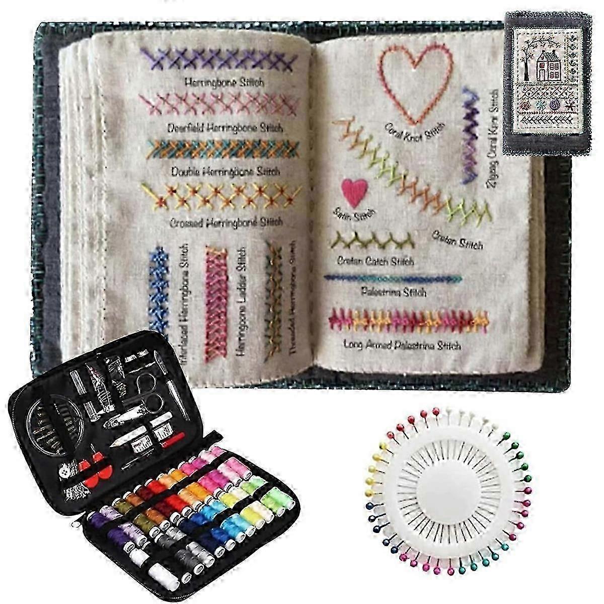 DIY Linen Embroidery Practice Book Kit