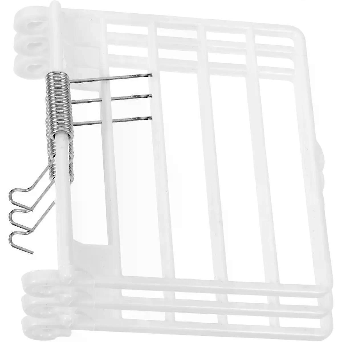 3pcs Bird Cage Door Replacement with Spring Wires White Plastic