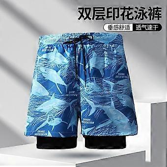 Herre Hurtigtørkende Boardshorts Svømmebasseng Spa Strand Surfing Løs Passform Dobbeltlags Anti-gjennomsiktig Badebukse
