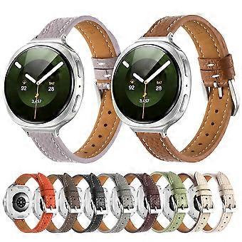 Slank læderrem med litchi-tekstur og spænde til Galaxy Watch9 / 8 / 8 Classic