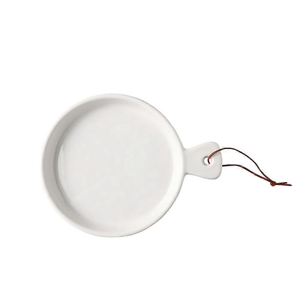 Multi-Function Ceramic Pizza Pan for Kitchen Use White Pizza Tray