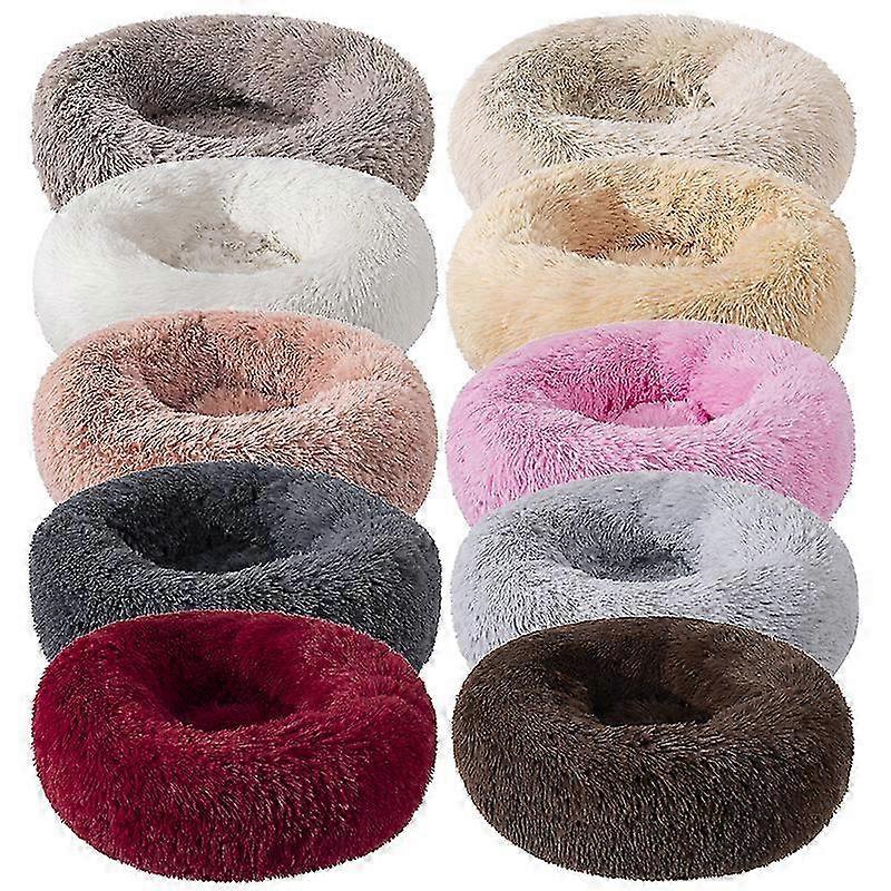 Warm Round Pet Bed With Orthopedic Support