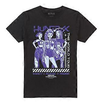 K-Pop Demon Hunters Unisex Adult Huntrix World Tour Posterized T-Shirt