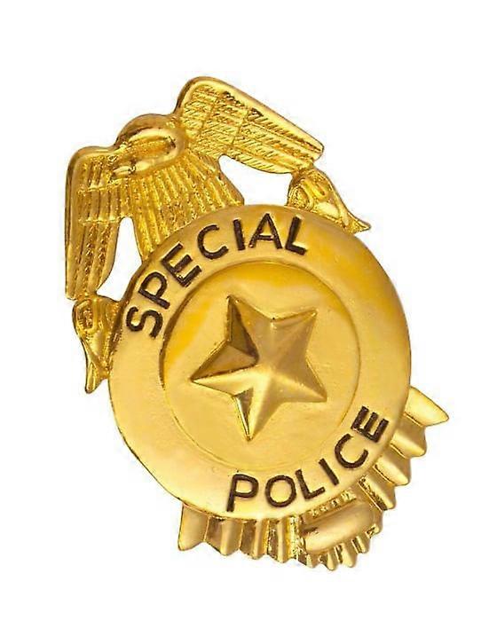 Gold police badge