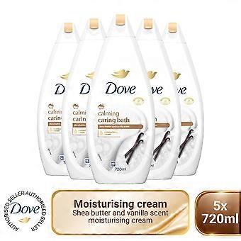 Dove Caring Bath Calming Bath Soak 720 ml With Shea Butter & Vanilla 5 Pack