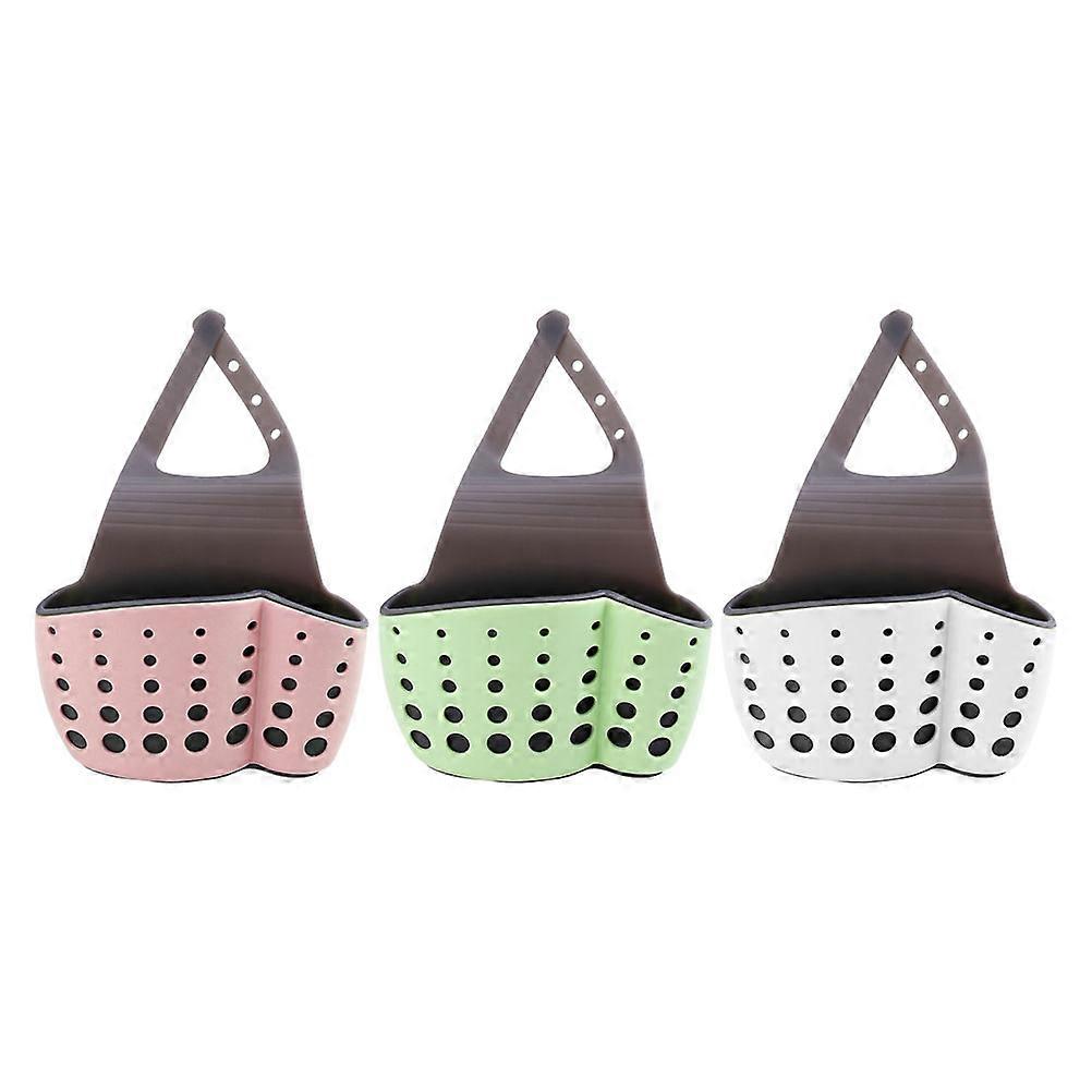 Kitchen Sink Drain Shelf for Storage 3Pcs Double Layer Hanging Organizer