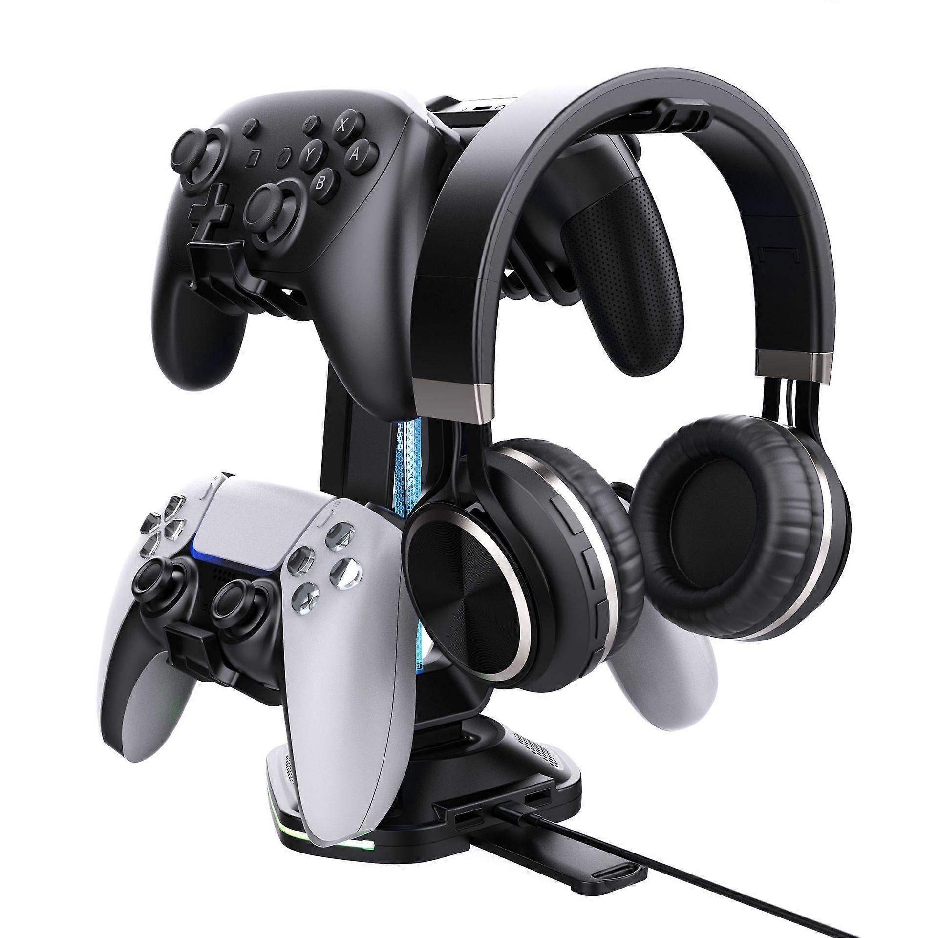 RGB Controller and Headset Storage Stand with Charging Function, Model STK-DZ510