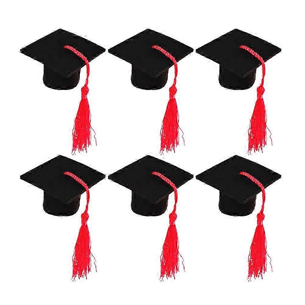 Doctoral Cap Mini Doctoral Shape Cover compatible with Graduation Party 6Pcs Set