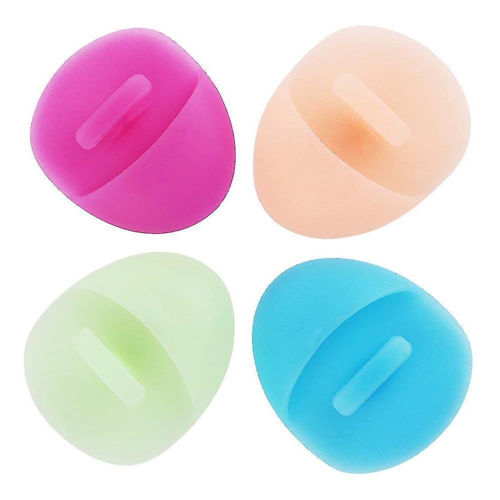 4 Pack Silicone Face Scrubber, Soft Silicone Facial Cleansing Brush