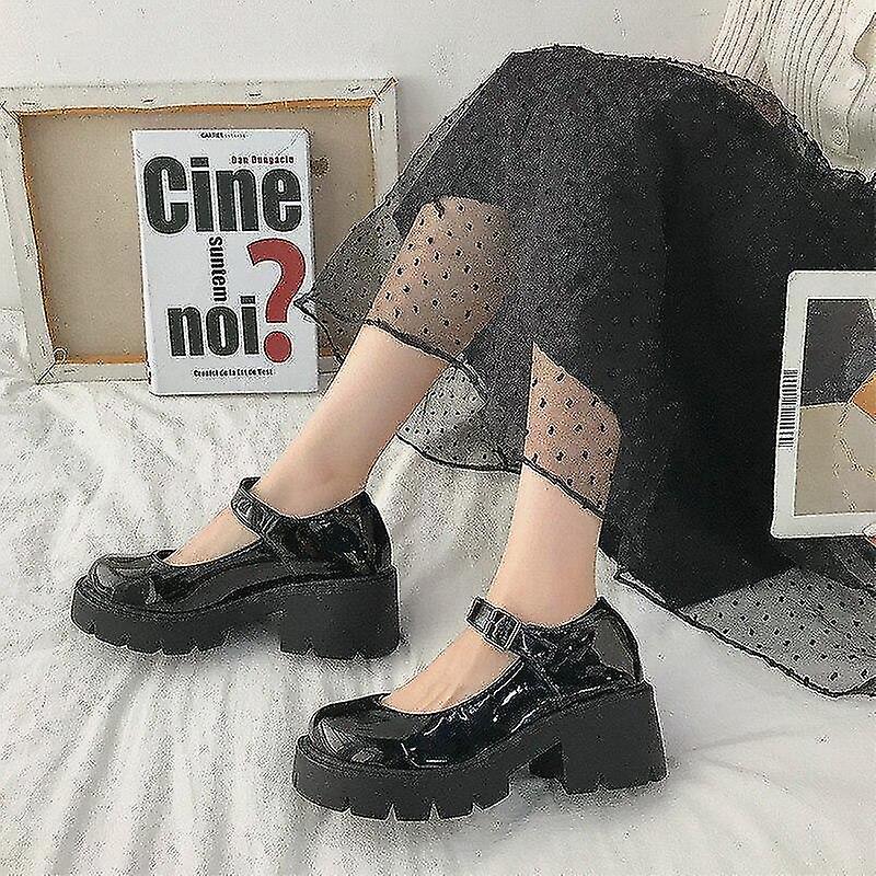 Winter Gothic Punk Women Platform Boots - Light Black