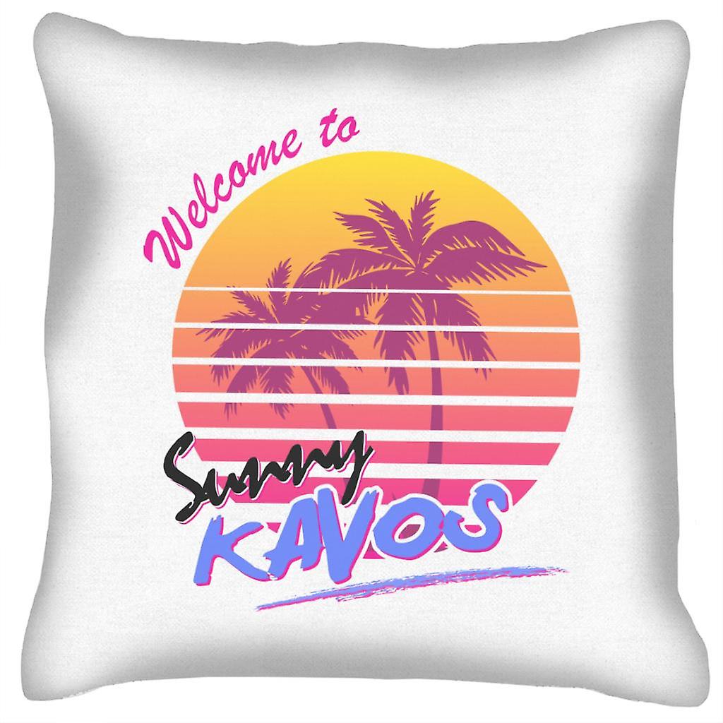 Welcome To Sunny Kavos Cushion