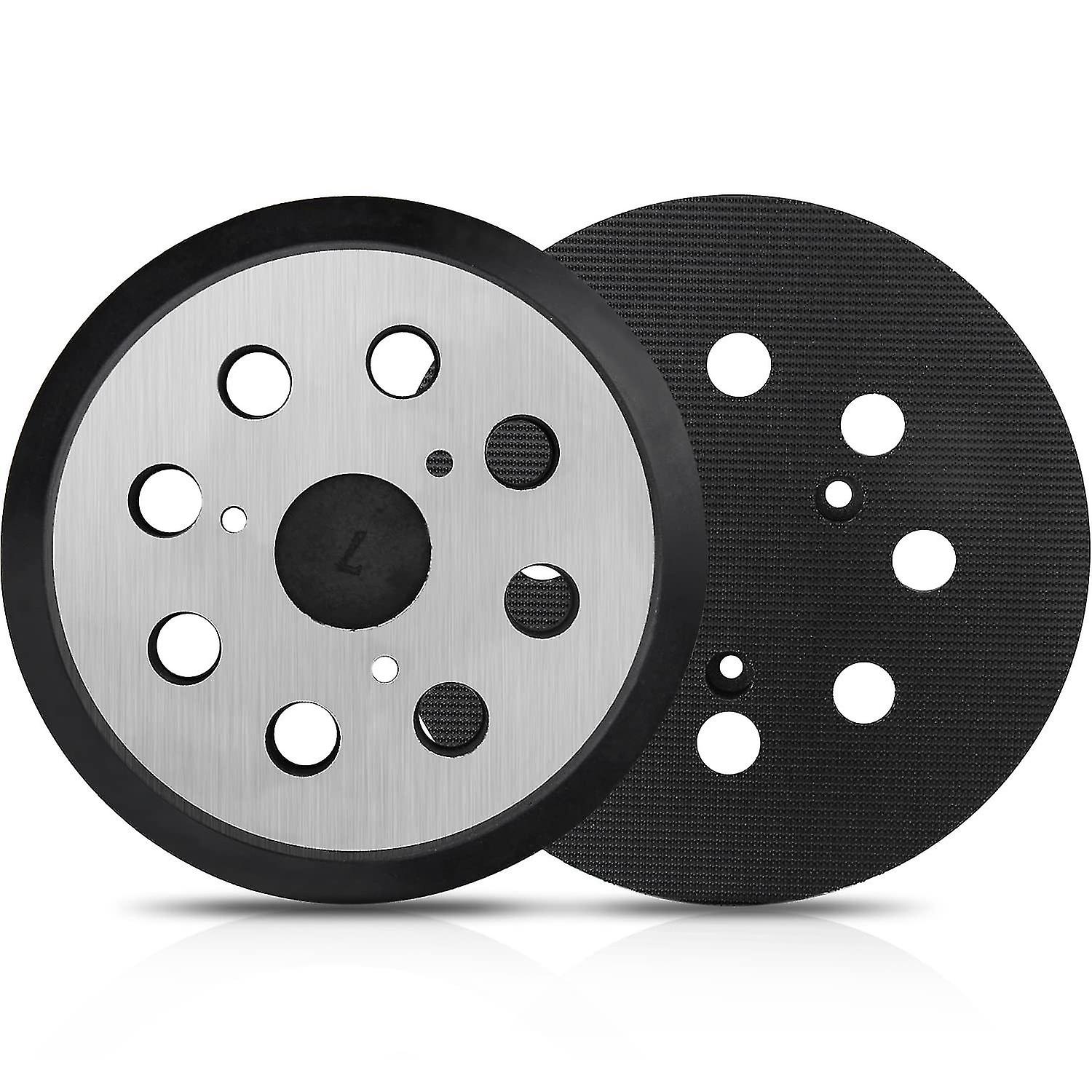2-pack Pads For Orbital Mt922, 5 Inch 8-hole Replacement Hook And Loop Ing Disc Metal Ba