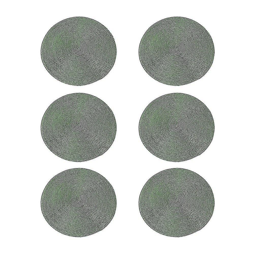 6pcs Pp Environmentally Friendly Placemats, Solid Color Heat Insulation Mats, Decorative Mats