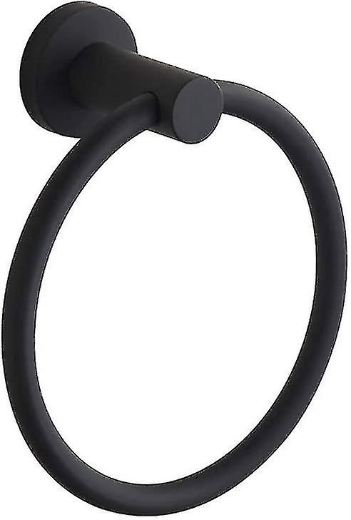 304 Rustfritt Stål Veggmontert Håndkle Ring For Baderom Svart