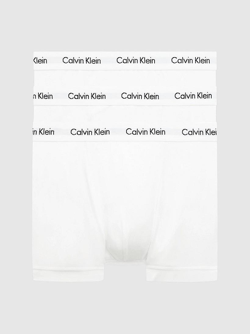 Calvin Klein 3 Pack Bomull Stretch - Normal Rise Trunks ( Hvit )