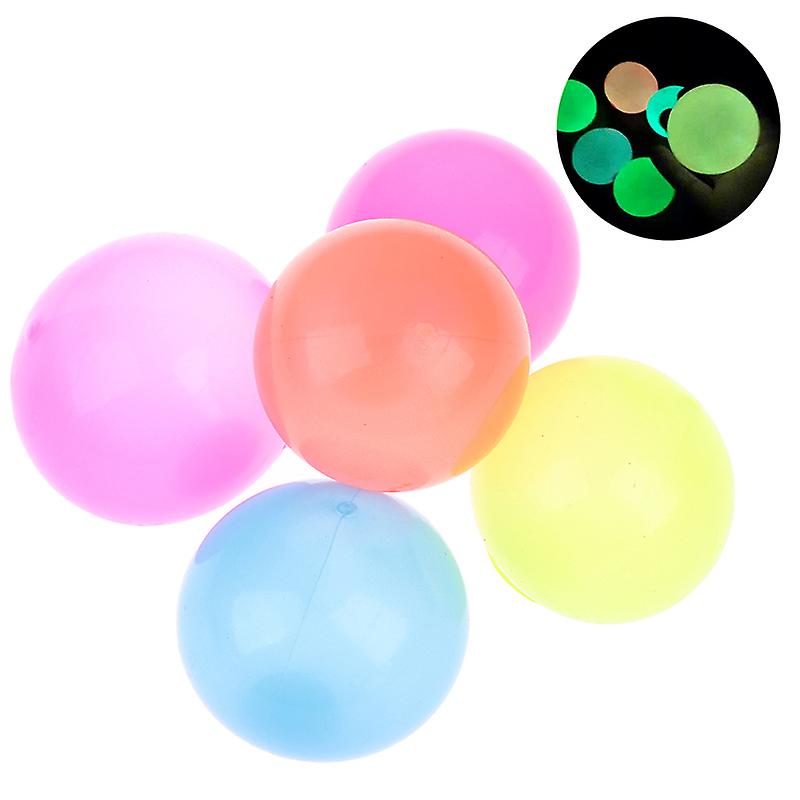 Random 5pcs 5cm Stick Wall Ball Stress Relief Ceiling Balls Squash Ball Toy Sticky Target