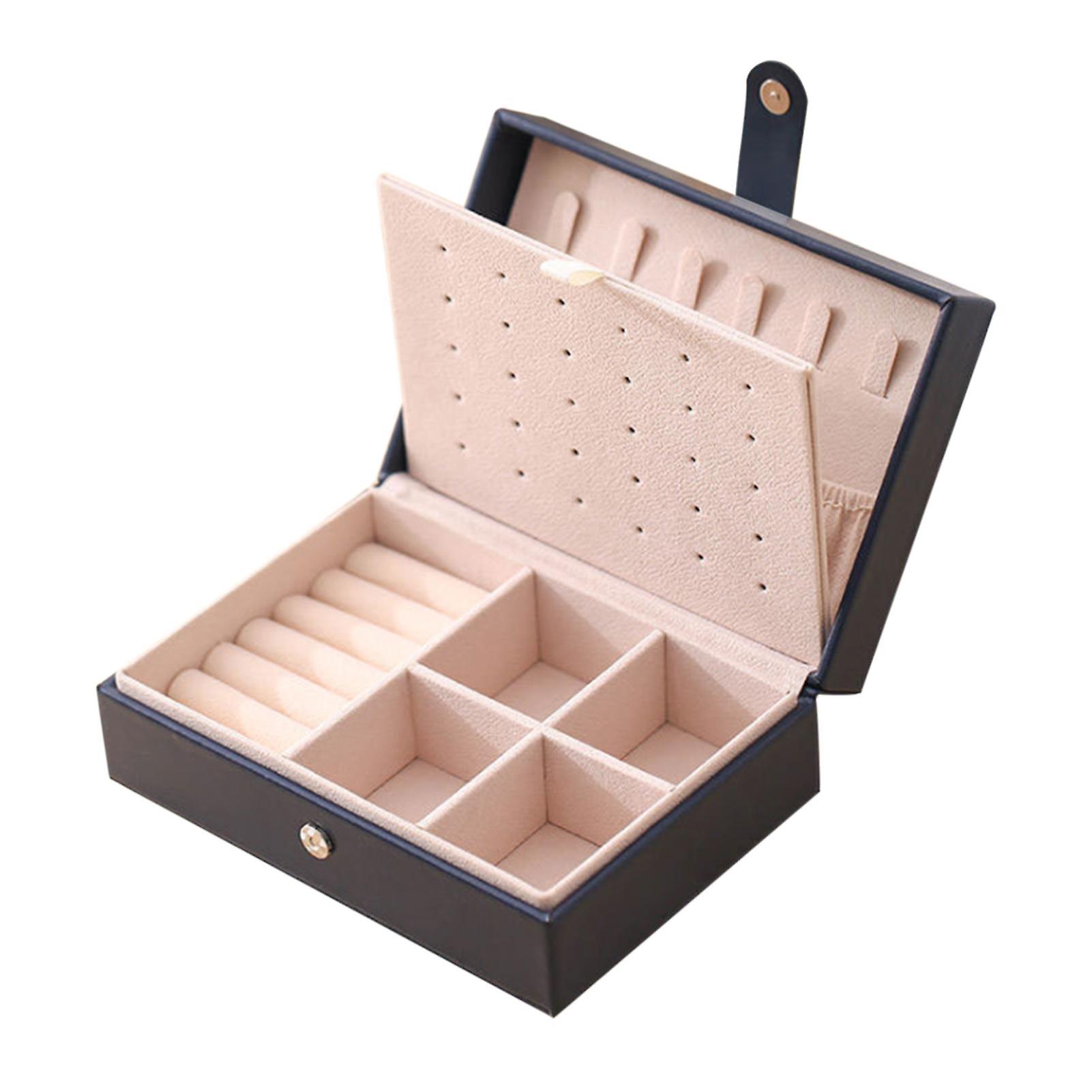 Multi-Functional Jewelry Box Portable PU Leather Casket Large Capacity Jewelry Organizer Storage
