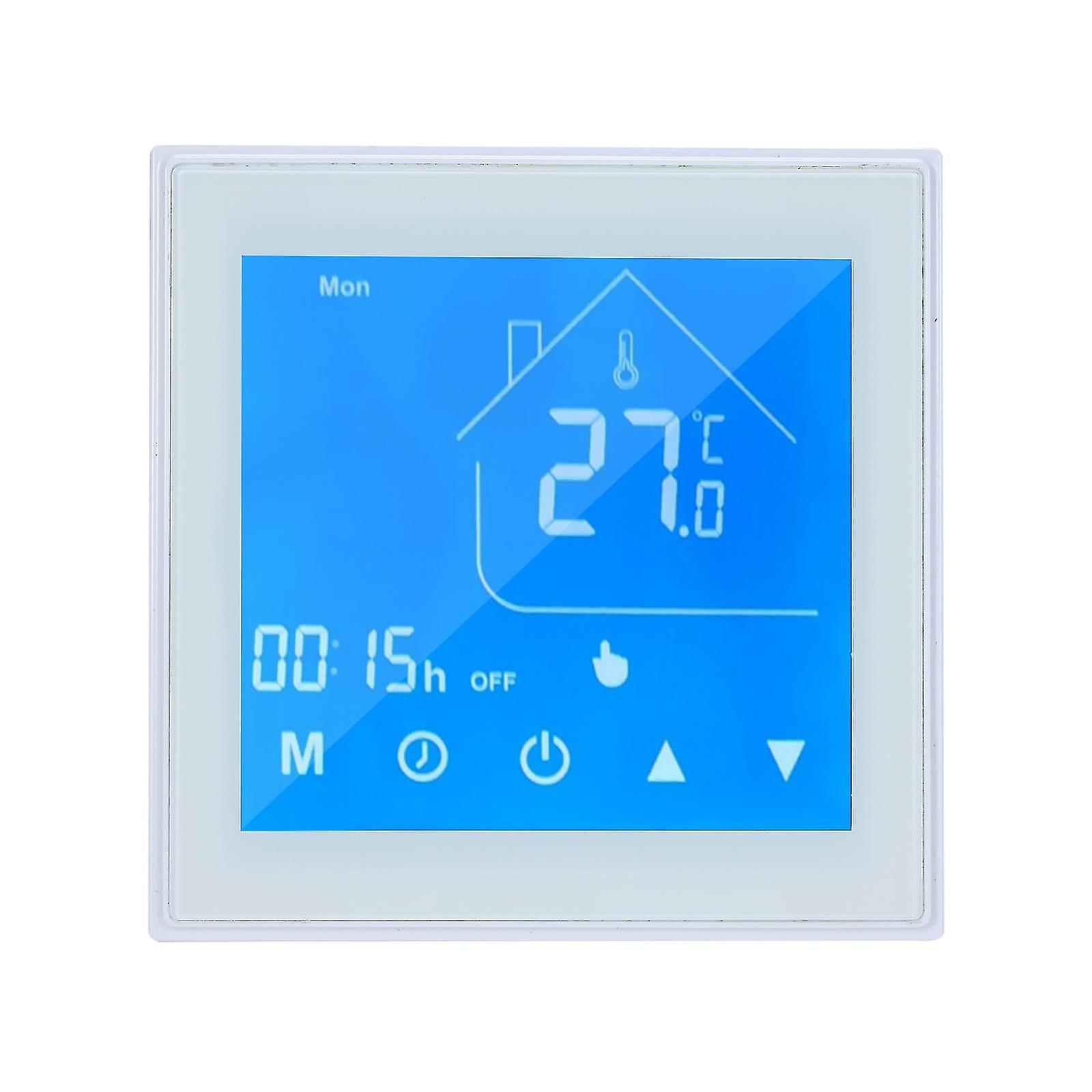 Weiß Tuya Zigbee Smart Thermostat Temperaturregler LCD Display Woche Programmierbar für Warmwasserbereitung Tuya App Steuerung Kompatibel mit Alexa Googl