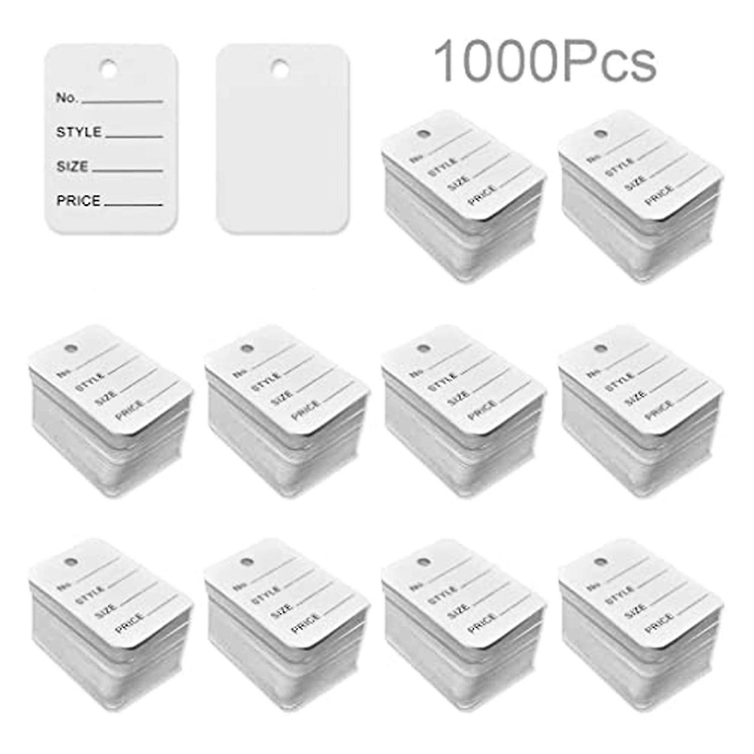 1000 Pcs Price Label Hang Tags Kraft Paper Price Tags For Clothes Retail Store