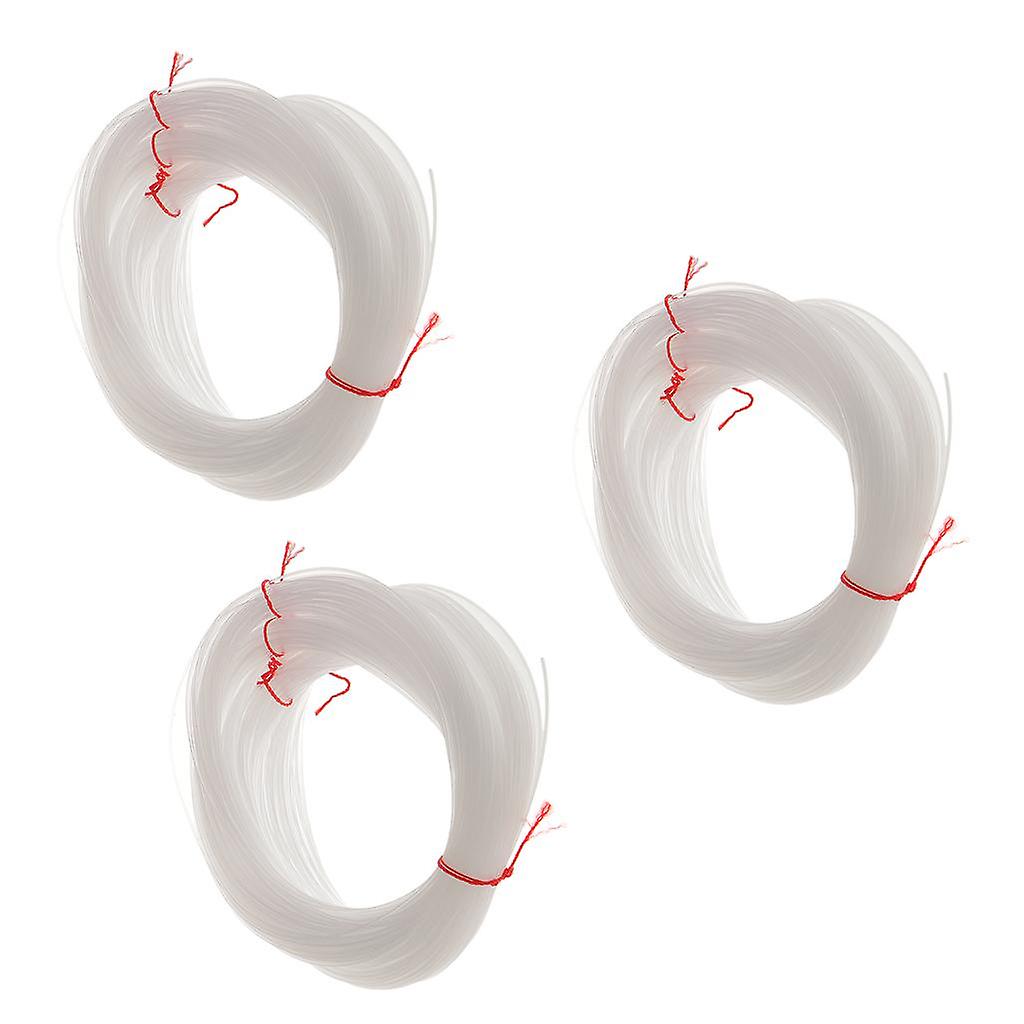 3Pcs 100m Clear String Thread 1mm Dia. Boat/Cast Fishing Line Hook Tying