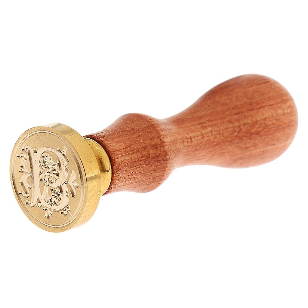 Retro Siegelwachs Klassisch Initial Wachs Siegelstempel Holz Alphabet Buchstabe B