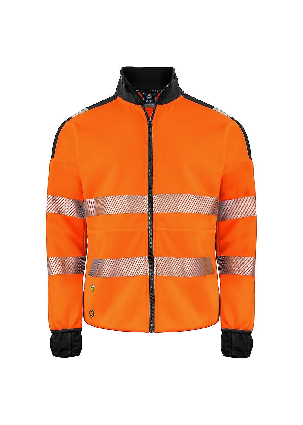 Men's Projob Hi Visibility Full Zip Sweatshirt EN ISO 20471 Class 3/2 646109