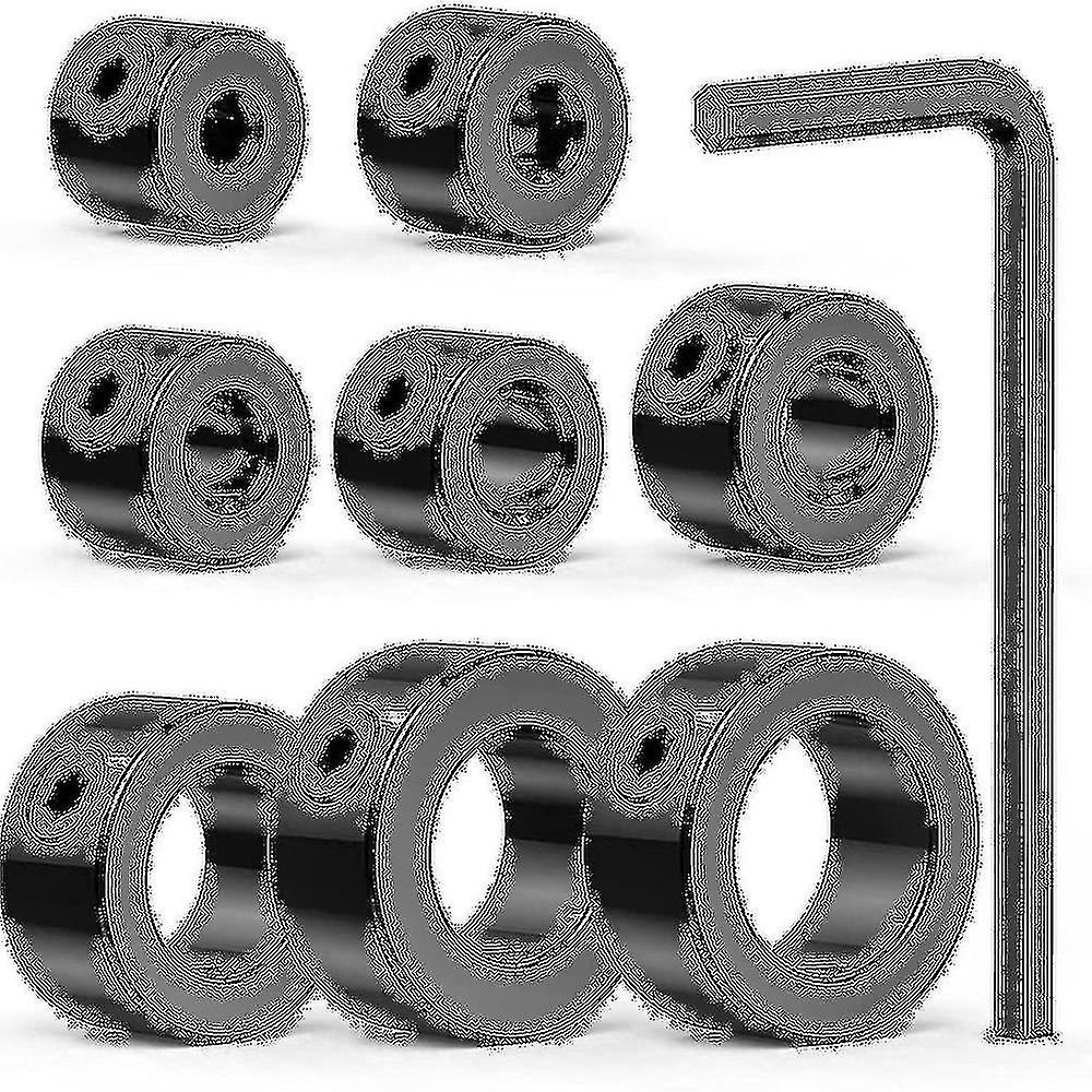 Drill Stop Bit Set, 9pcs Adjustable Drill Depth Stop Limit Ring With Carbon Steel Set For Drill Bit