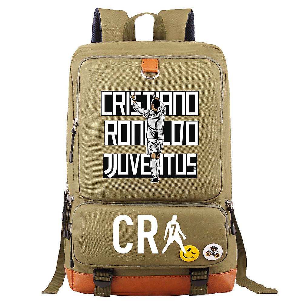 CR7 حقيبة ظهر كمبيوتر عادية للرجال - حقيبة مدرسية للسفر للكمبيوتر المحمول - أسود حقيبة ظهر للطلاب للمراهقين - يوميا موتشيلاس للسفر