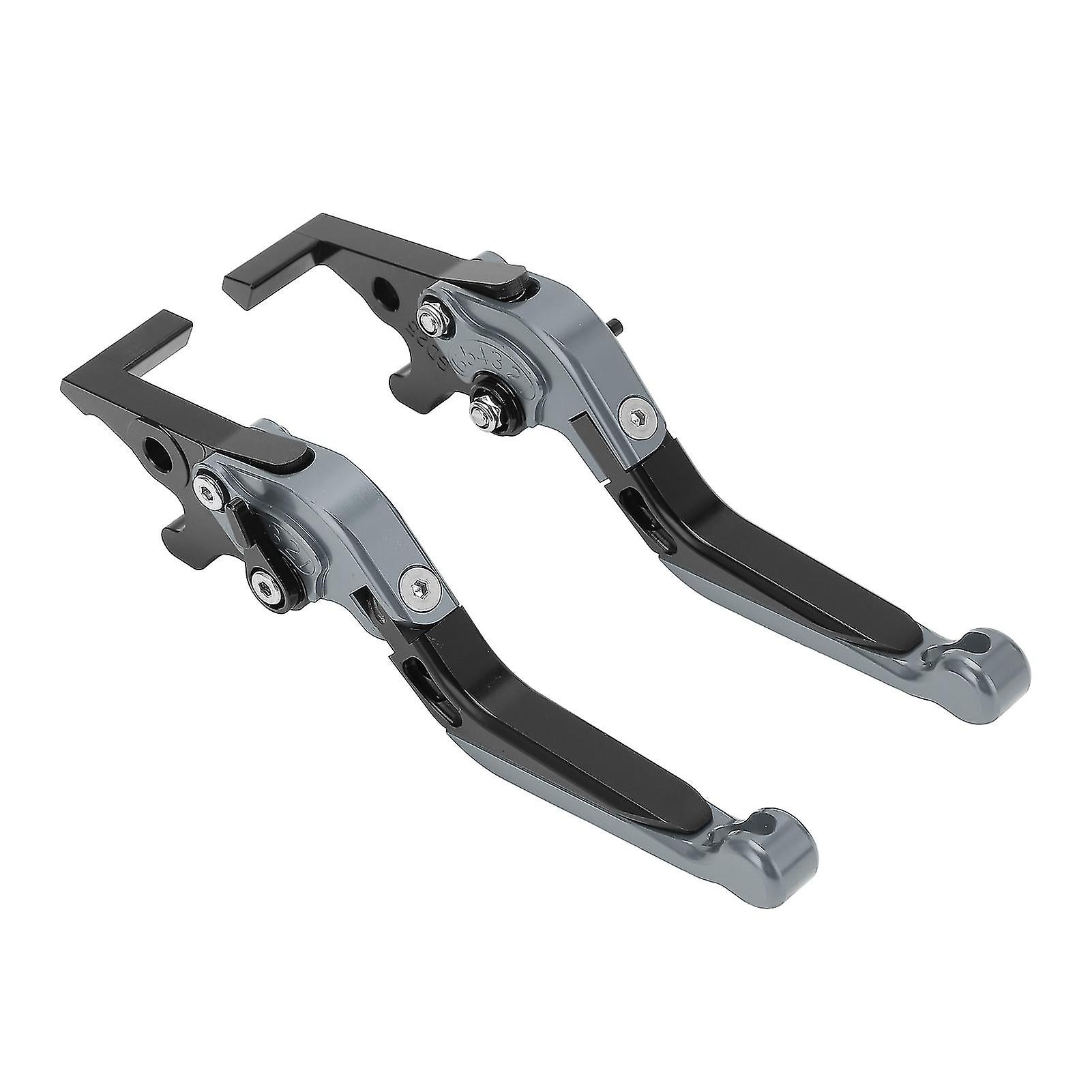 Pair Motorcycle Brake Clutch Levers Extendable Replacement For Yamaha Xmax 250 Xmax300 Xmax400gray