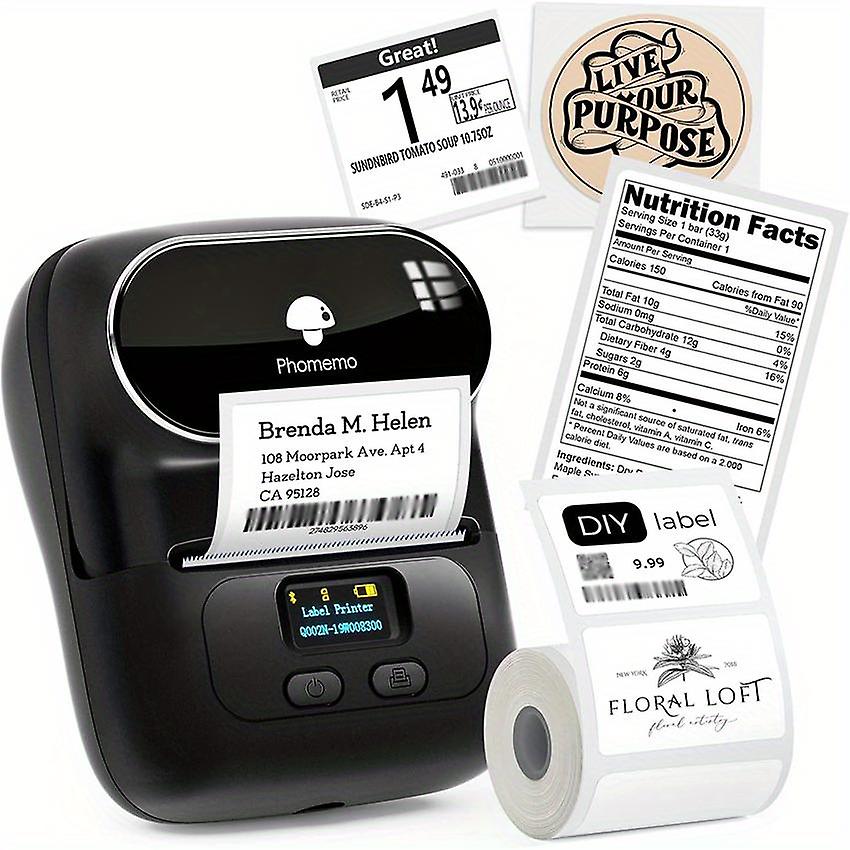M110 Thermal Label Makers - Portable Bt Thermal Label Maker Printer For Barcode Clothing Jewelry Retail Mailing Compatible With Android Ios Win