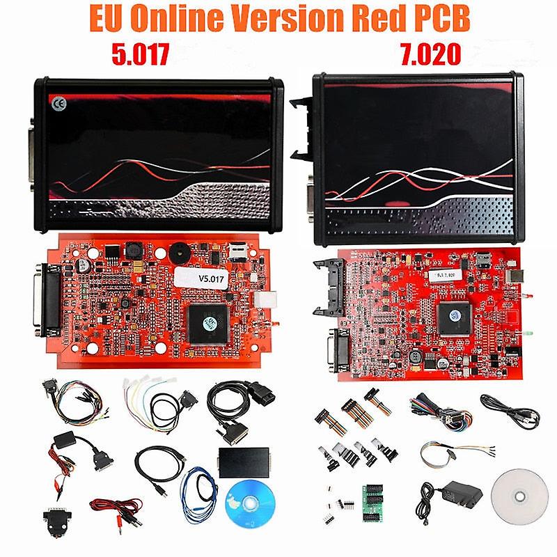Eu Online Red Kess V2.80 V5.017 V2 No Tokens Obd2 Manager Ecu Power Upgrade Programmer Ktag 7.020 V2.25 4led