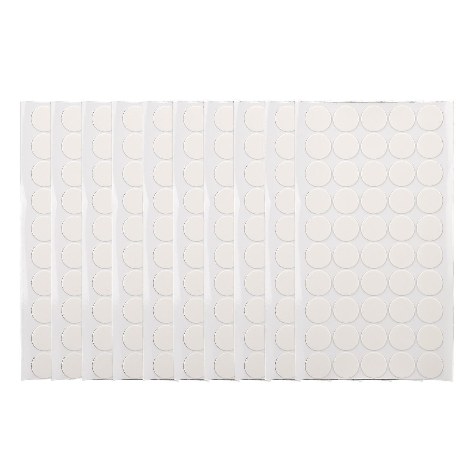 Self Adhesive Dots 10 Sheets 20mm 500 Pcs Strong Transparent Waterproof Non Marking Double Sided Hook and Loop Dots