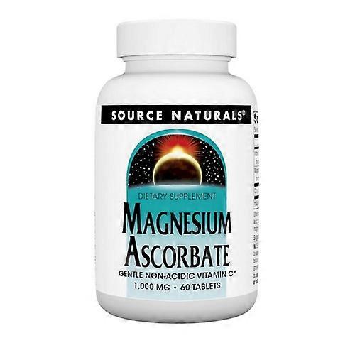 Source Naturals Magnesium Ascorbate,1000 MG ,60 tabs (Pack of 2)