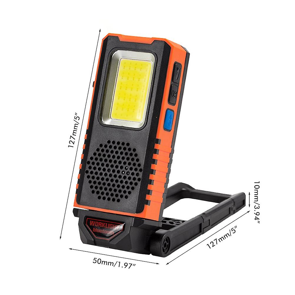 Multi Functional LED Work Light with Magnet and Bluetooth Speaker COB Floodlight USB Rechargeable Repair Lights
